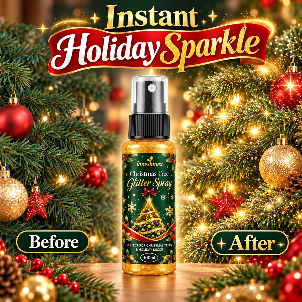 3Pcs Christmas Tree Gold Glitter Spray | Fine Gold Glitter, Quick-Drying Formula | Perfect for Christmas Trees, Wreaths, and Holiday Decorations  50ml/100ml