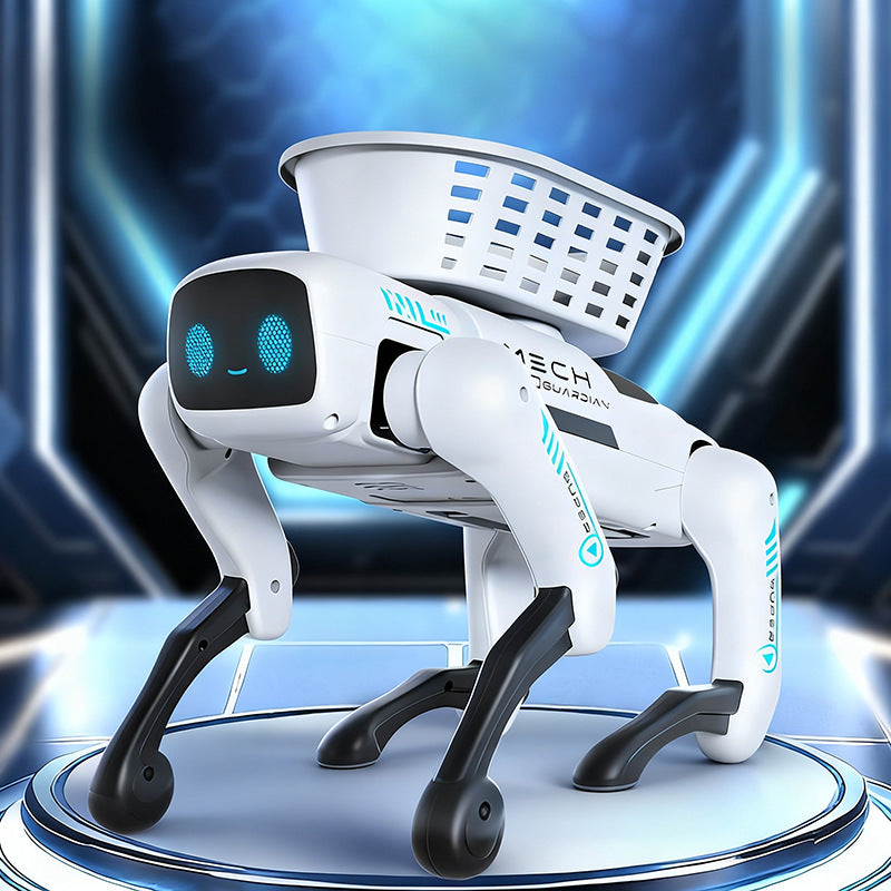 Intelligent Bionic Mechanical Dog Electric Remote-Controlled Robot Toy AI Mobile Programming Boy's Birthday Gift 30cm Large Size with Dual Battery Life Programmable Robot