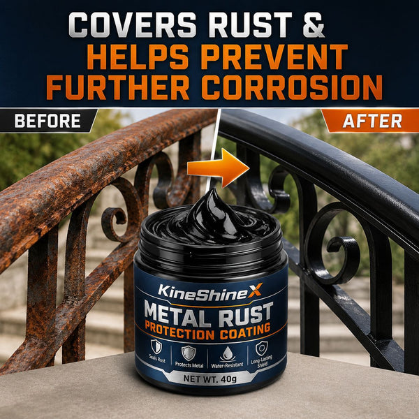 3Pcs Metal Rust-Proof Protective Coating Paste | Covers Rust · Powerful Corrosion Protection · Waterproof and Weather-Resistant | Suitable for Wrought Iron Railings, Tools, and Hardware