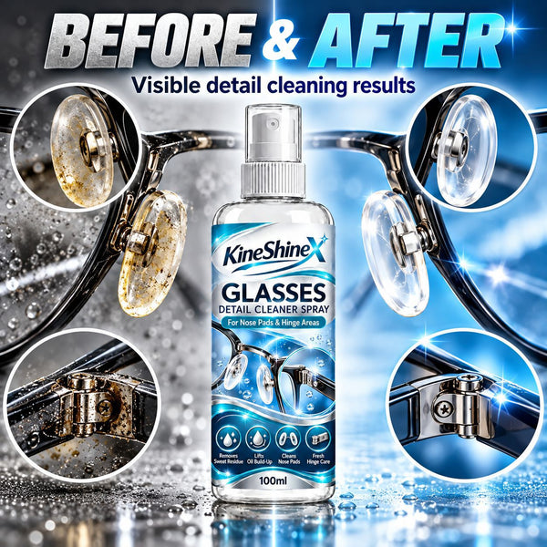 3Pcs Glasses Cleaner Spray 100ml/pc | Deep Clean for Nose Pads & Hinge Areas | Removes Sweat, Oil & Grime