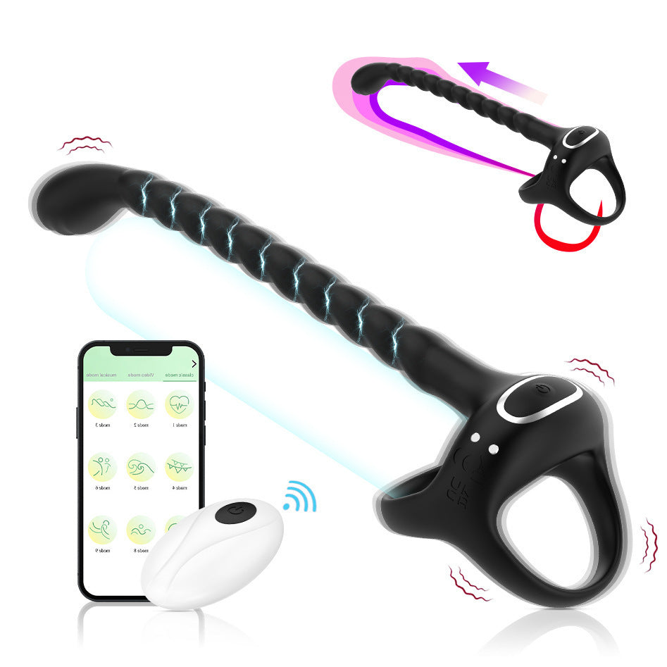 Smart Dual-Control Delay Training Vibrating Cock Ring for Men Prostate Stimulating Anal Plug Dual-Vibration Point Orgasm Enhancer Couples' Vibrating Masturbator
