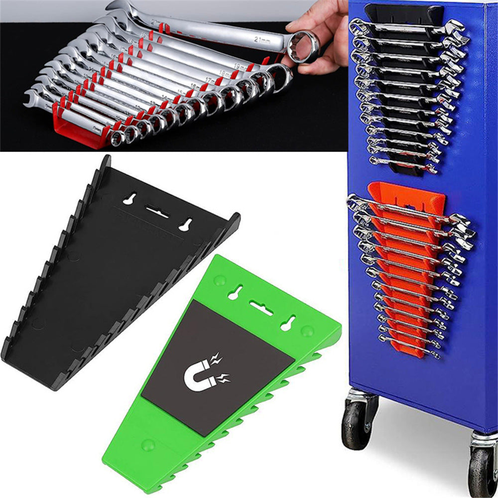2Pcs 12-compartment Magnetic Tool Rack | Heavy-duty Magnetic Tool Storage Rack for Drawers and Toolboxes