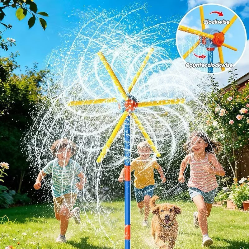 Windmill Water Sprinkler – Summer Garden Water Play Toy for Children and Pets