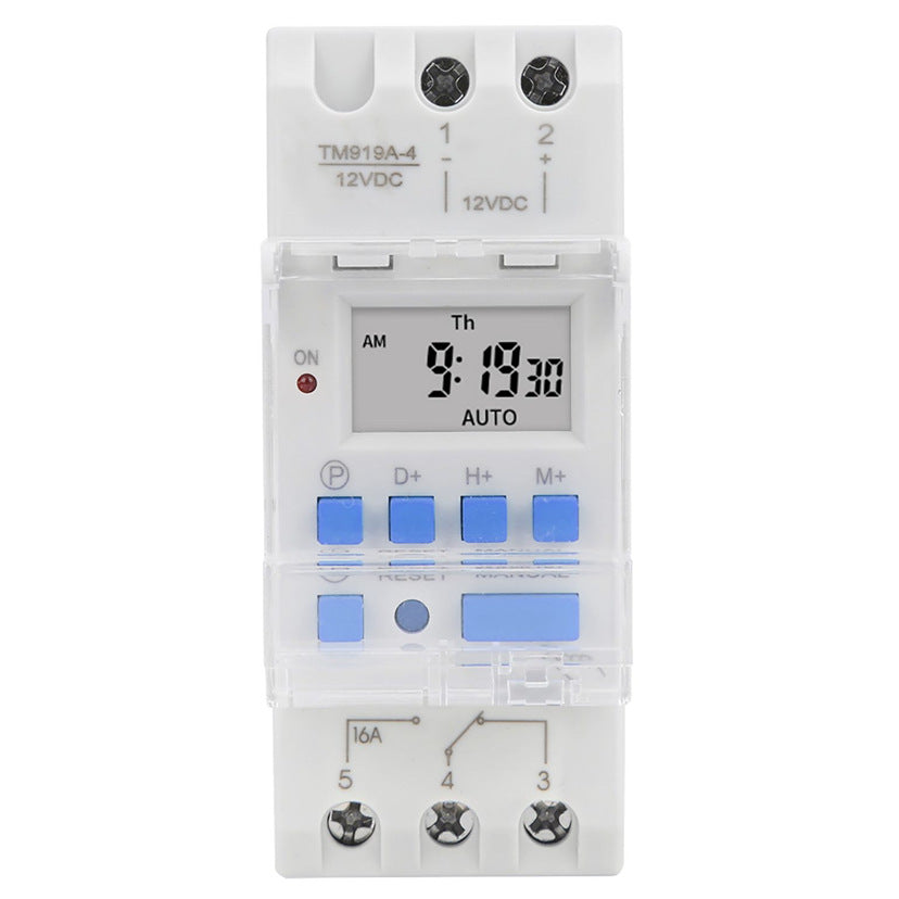 TM919A-4 Digital Programmable Timer Time Controller 16A Din Rail Mount Electronic Programmable Digital Industrial Relay Timer Switch