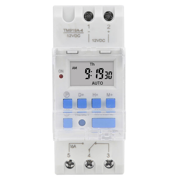 TM919A-4 Digital Programmable Timer Time Controller 16A Din Rail Mount Electronic Programmable Digital Industrial Relay Timer Switch