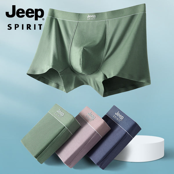 JEEP Luxury Brand 3-Pack Men's Non-marking Boxer Briefs Premium Briefs