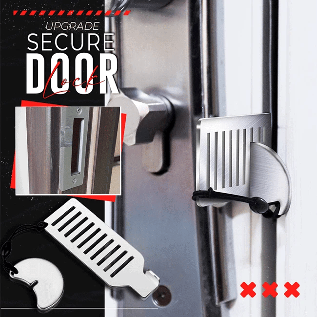 Portable Door Lock Travel Hotel Door Stopper Self-Defense Door Lock Theft Hardware School Home Lockdown Lock