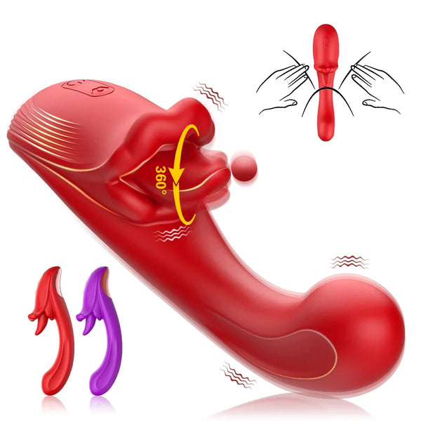 Realistic Tongue Lips Clitoris Vibrator for Woman Oral Sex Dildo G Spot Clitoris Stimulator Vaginal Massage Vibrating Licking