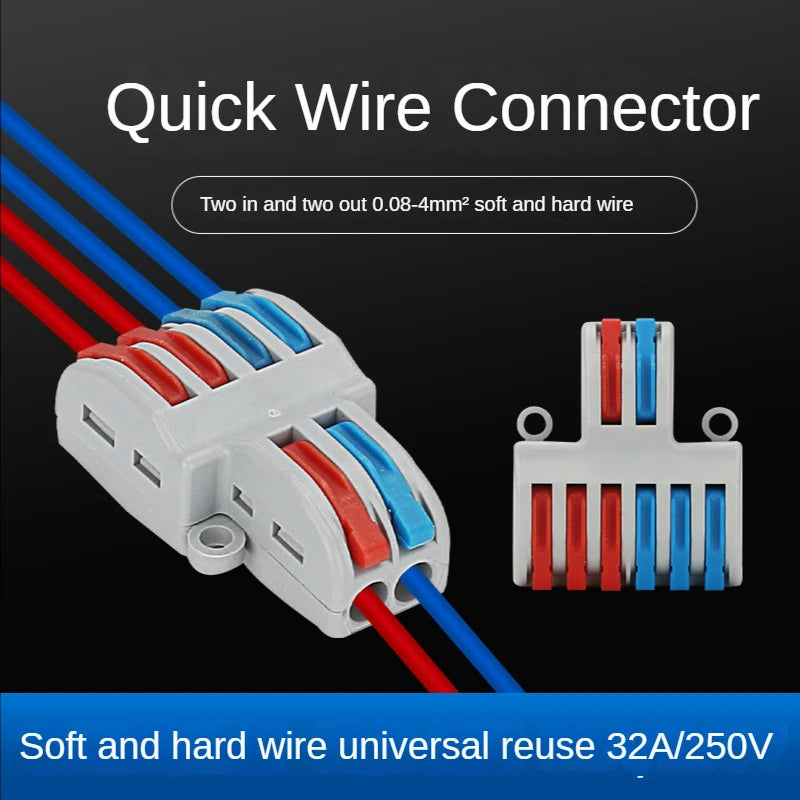 SPL-42/62 LT-933 Mini Fast Wire Connector Universal Wiring Cable Connector Push-in Conductor Terminal Block