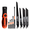 2-in-1 Reciprocating Saw & Screwdriver Tool Set, Multi-Function Handle with Saw Blades and Bits for Woodworking & Repair Tools