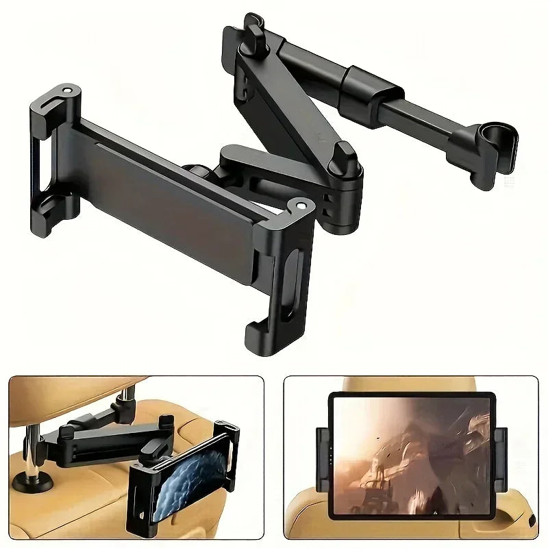 Car Rear Pillow Phone Holder Tablet Car Stand Seat Rear Headrest Mounting Brackets for iPhone Samsung iPad Mini Tablet 4-15 Inch