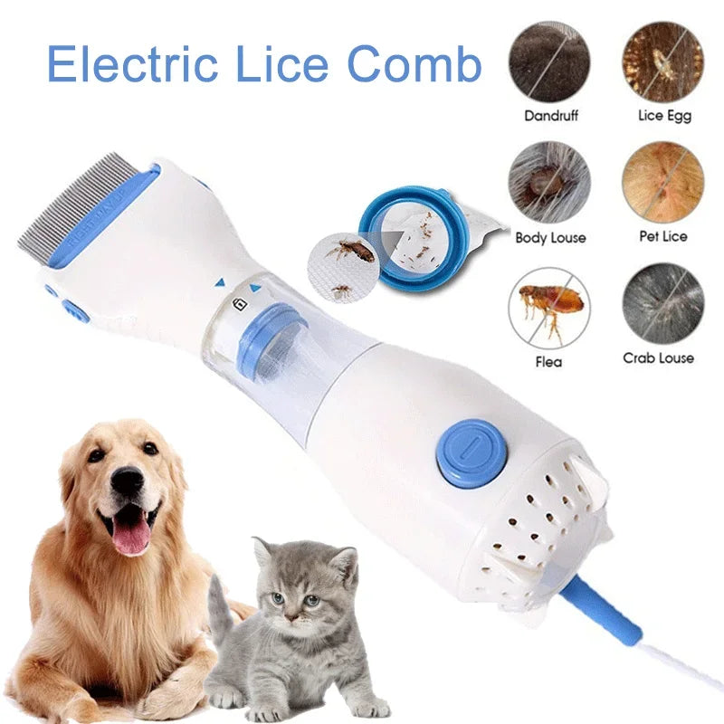 Pet Electric Lice Grabber Comb Multifunctional Physical Flea Removal Killer Brush for Cats Dogs Hair Cleaner Lice Remover Comb