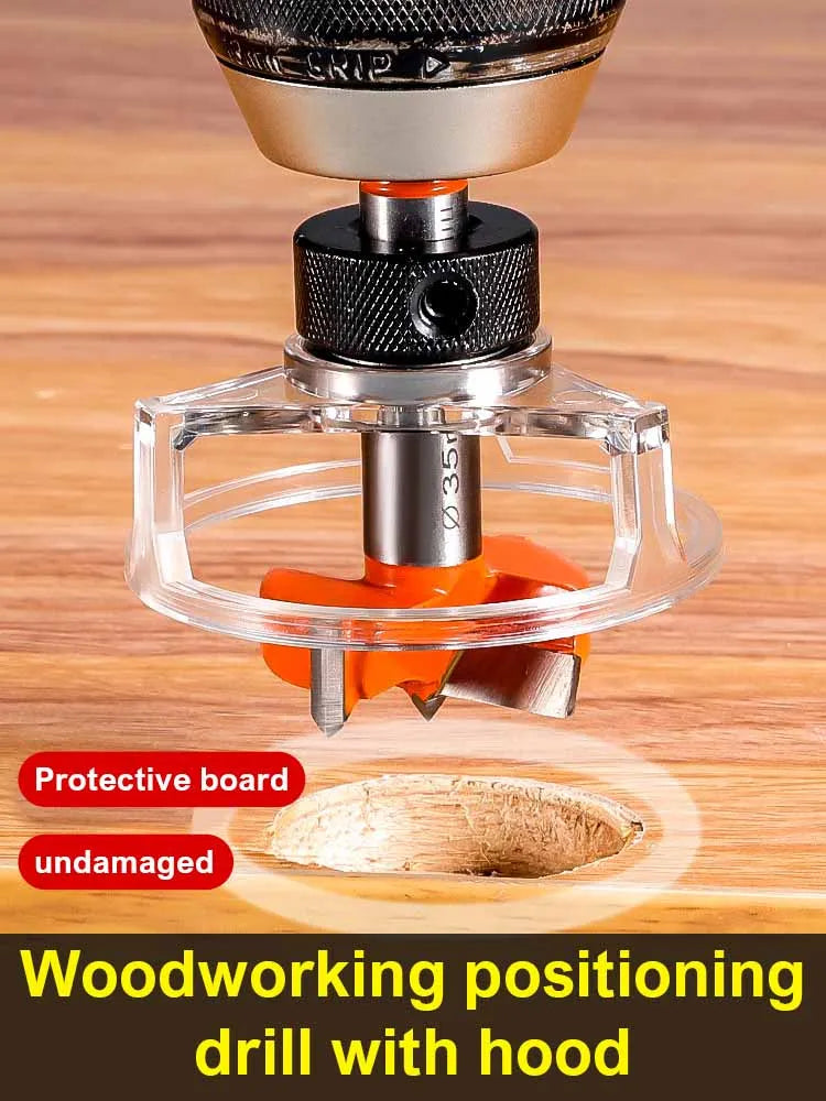 New Belt Cover Positioning Hole Opener Hinge Hexagonal Handle Three Tooth Double-edged Arc-shaped 35mm Hole Expanding Drill Bit