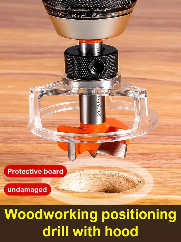 New Belt Cover Positioning Hole Opener Hinge Hexagonal Handle Three Tooth Double-edged Arc-shaped 35mm Hole Expanding Drill Bit