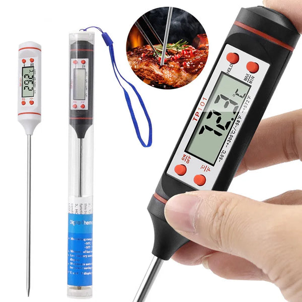 Oil Thermometer Needle Food Thermometer Instant Reading Meat Temperature Tester with Probe for Kitchen Grilled
