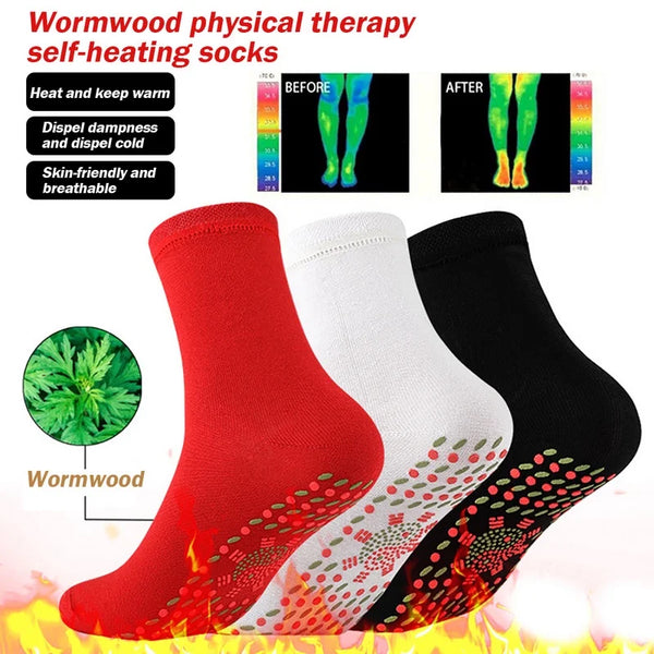 Tourmaline Self-Heating Socks Winter Warm Thermal Health Care Socks Slimming Health Sock Magnetic Therapy Sock
