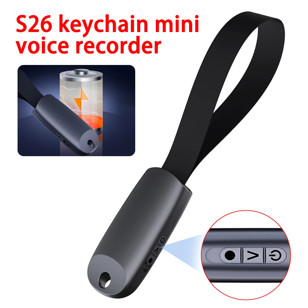 Mini Hidden Voice Recorder Digital Professional Dictaphone Voice Activated HD Noise Reduction Audio Recording MP3 Player