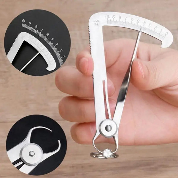 Stainless Steel Internal Caliper | High-Precision Triangular Thickness Gauge | Dental/Gemstone/Finished Jewellery/Wax Measurement Specialised | 0-10mm Range | 0.1mm Accuracy | Uncoated Corrosion Resistance | Portable with Clear Markings