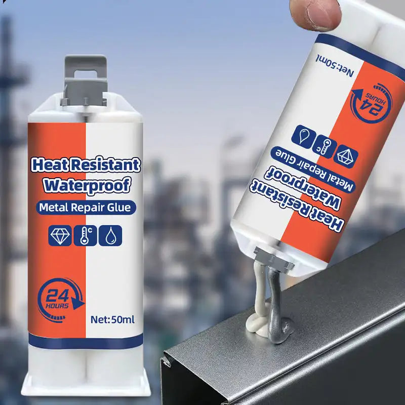 50g Metal Bonding Cracks Welding Adhesive Heat Resistant Waterproof Metal Repair Glue Casting Repair Glue Quick Drying Industrial Casting Agent Tool