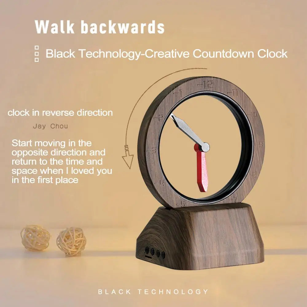 Creative Retro Floating Time Gate Clock Wireless Bluetooths Speaker Hour Hand Wake Up Alarm Clock Reverse Countdown Clocks