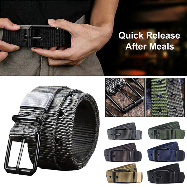 Men's Belt Military Canvas Nylon Webbing Tactical Belt Fashion Casual Unisex Belt High Quality Sports Sling