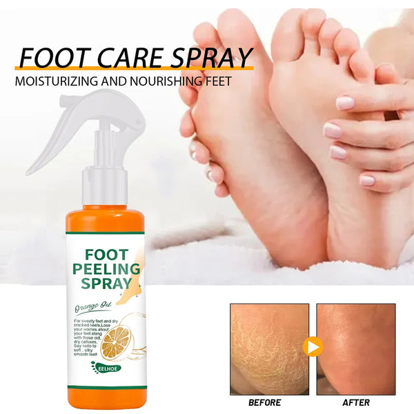 100ml Foot Callus Dead Skin Exfoliating Spray Orange Essential Oil Exfoliating Nourishing Peeling SPA Repair Healthcare Pedicure Foot Care Tools