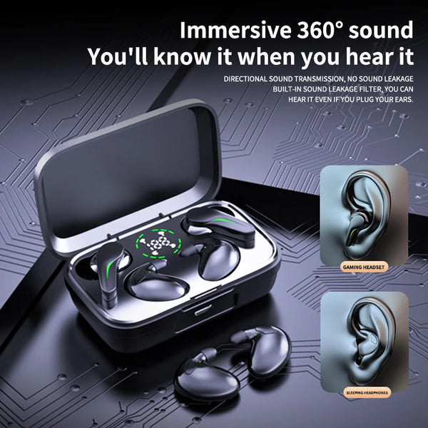 4PCS/Set Dual Sleep Invisible Headphones German Berlin Reverb Sound,Quad-Microphone Smart Call Noise Cancellation,Extended Battery Life In-Ear Sleep Earbuds