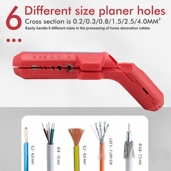 Multi Functional Cable Stripping Tool Portable Curved Handle Wire Stripper Electrician Wiring Stripping Wire Cutter Hand Tools