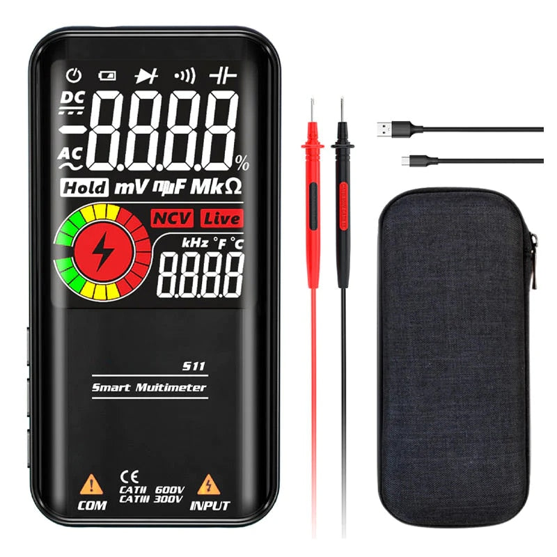 General Purpose Digital Multimeter Large Screen Display High-precision Anti-burning multimetro AC/DC Volt ohm NCV Hz live tester