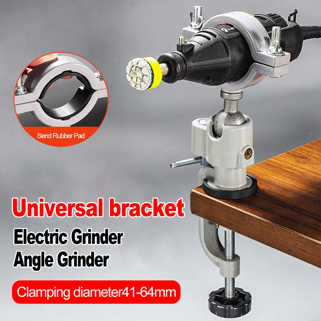 360° Rotating Universal Electric Drill Bracket – Clamp for Dremel, Grinder, Polisher Workbench Vise Stand