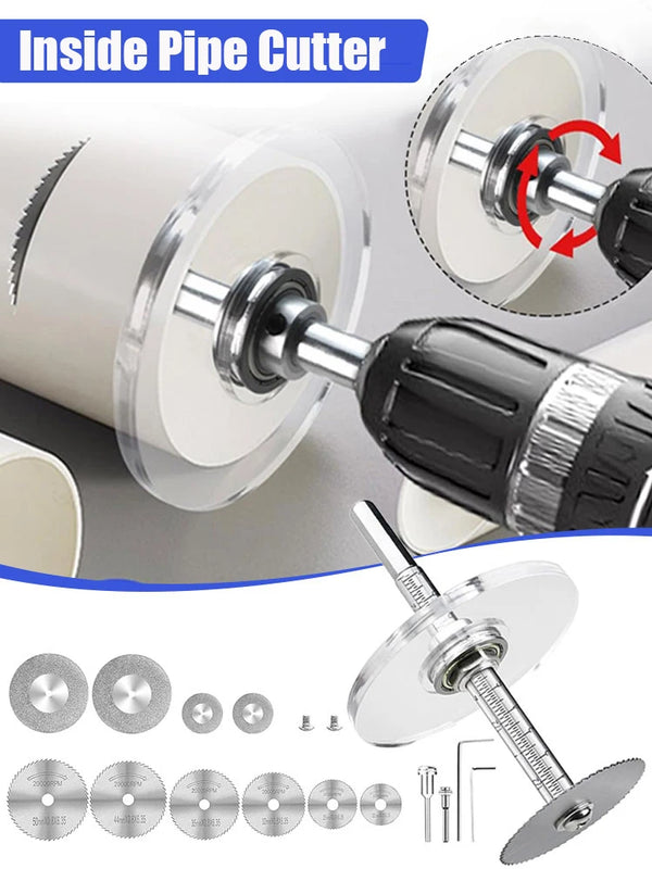 12Pcs Set PVC Pipe Inside Cutter Saw Blades 22-55mm Plumbing Internal Plastic Pipe Cutter With Positioner For Plumbing Repairing Tools