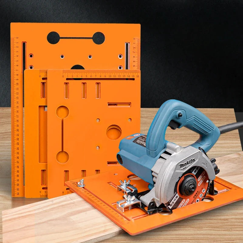 Circular Saw Guide Rail Bottom Plate Adjustable Cutting Machine Handheld Saw Backing Mountain Woodworking Bench Accessories