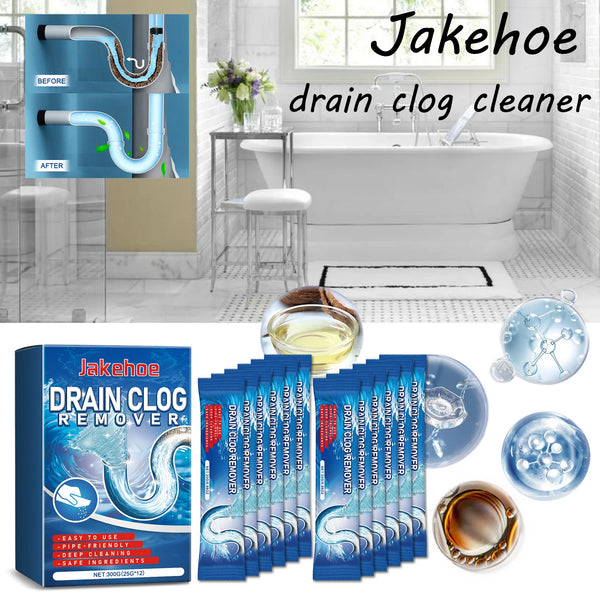 12Pcs Clog Remover Can resolve 12 clogging Quick Dissolve Stains and Dirts Pipe Friendly Unblocks Pipes Remove Bad Odors Toilet Cleaner Powder