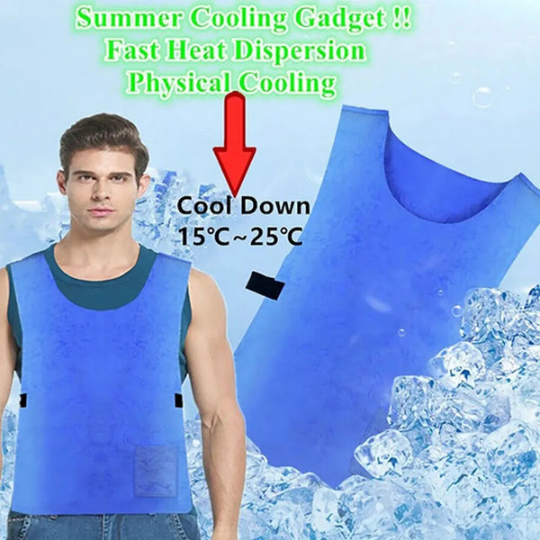 Cooling Vest Summer Cooling Clothes Easy to Use Summer Anti-Heat Cooling Vest High Temperature Protective Ice Cold Sports Vest