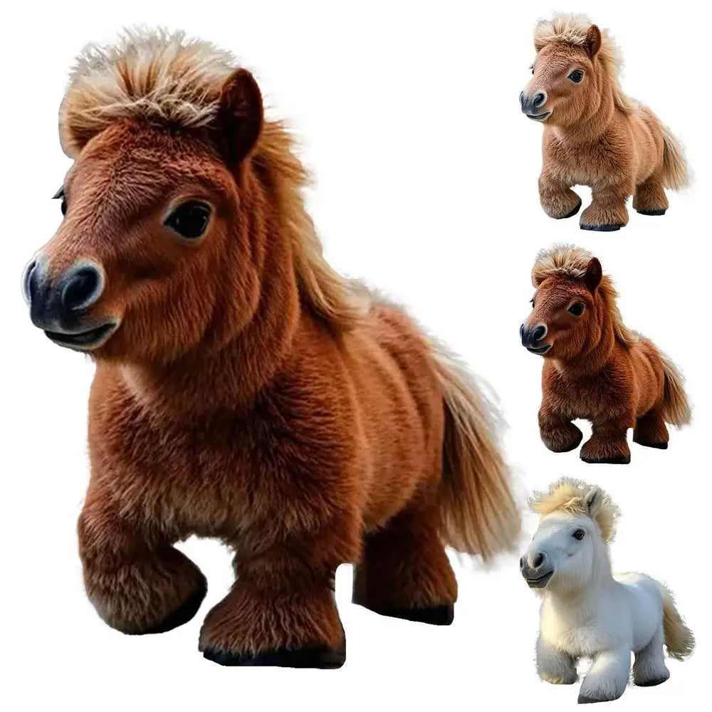Simulated Horse Plush Dolls Lifelike Robot Electric Toys Walks And Wags Tail Horses Toy Gift