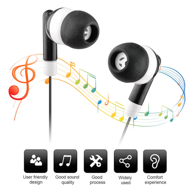 2Pcs 3.5mm Wired Headphones Bass Stereo Earbuds Gaming Headset With Mic Fitness Sports Headphones Stereo Headphones