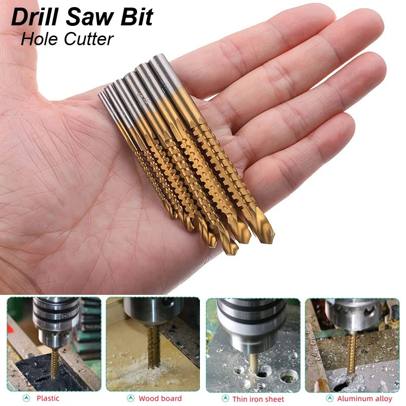 6pcs 3/4/5/6/6.5/8mm Cobalt High Speed Steel Twist Drill Hole M35 Stainless Steel Tool Set The Whole Ground Metal Reamer Tools