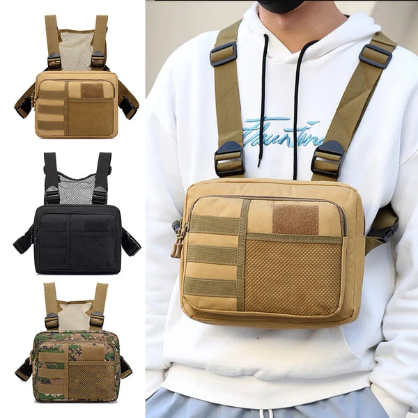 Vest Bag Streetwear Chest Rig Packs Fashion Portable Oxford Multifunctional Multi-pockets Waterproof for Running Travel