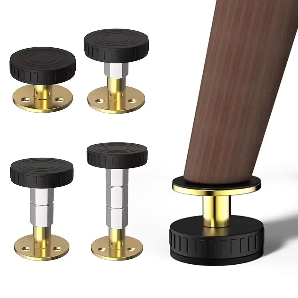 4pcs Adjustable Furniture Legs Threaded Bed Frame Anti-Shake Headboard Stoppers Fixer Punch-Free Furniture Fixed Accessories