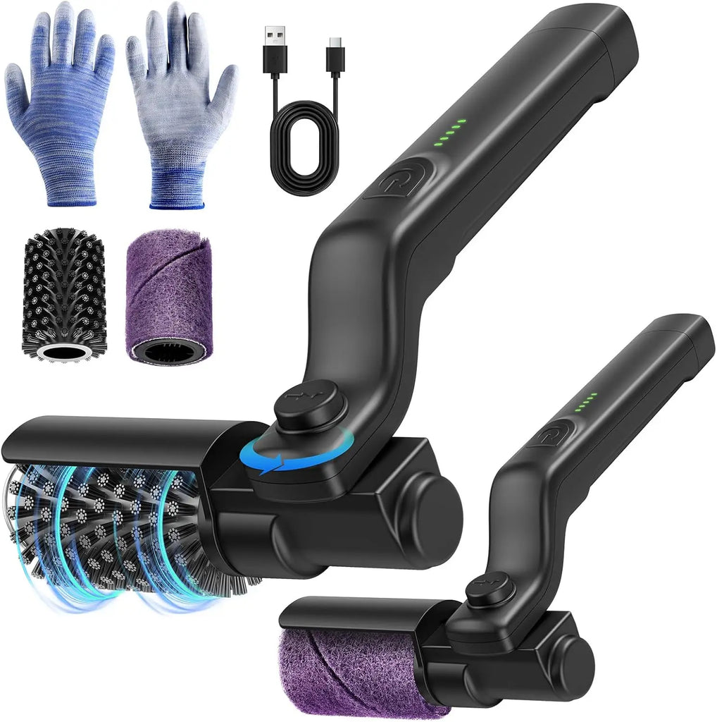 Electric Barbecue Brush – Powerful grease removal, effortless grill cleaning, 3-speed settings + 180° adjustable brush head, IPX6 waterproof, cordless and portable