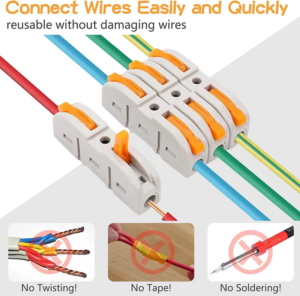 Spliceable Quick Connect Wires Terminals-One in and One out (multiple ...