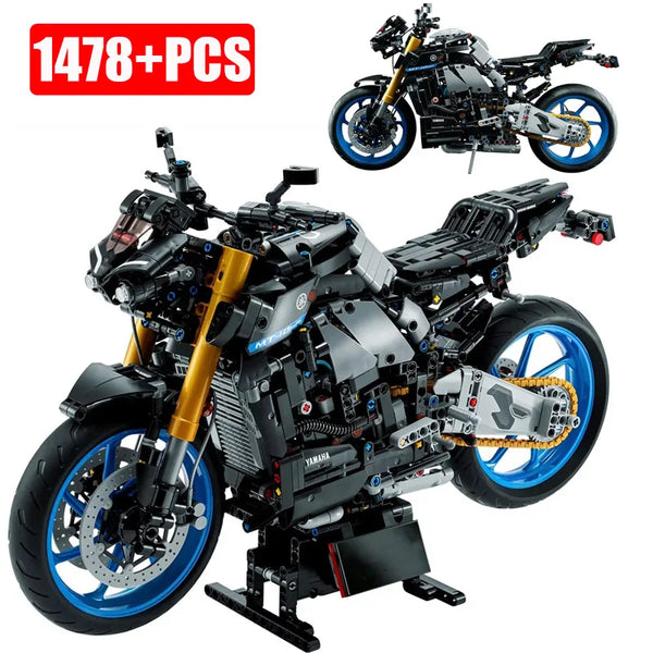 Super Cool Yamahas MT-10 SP Motorcycle 42159 Building Blocks Motorbike Bricks Toys For Children Adult Birthday Christmas Gifts 1478Pcs