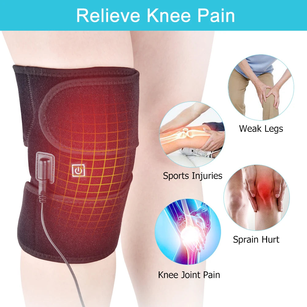 Electrothermal Knee Warmer USB Thermal Therapy Heated Knee Warmer for Therapeutic Relief of Arthritic Joint Pain Leg Knee Warmer