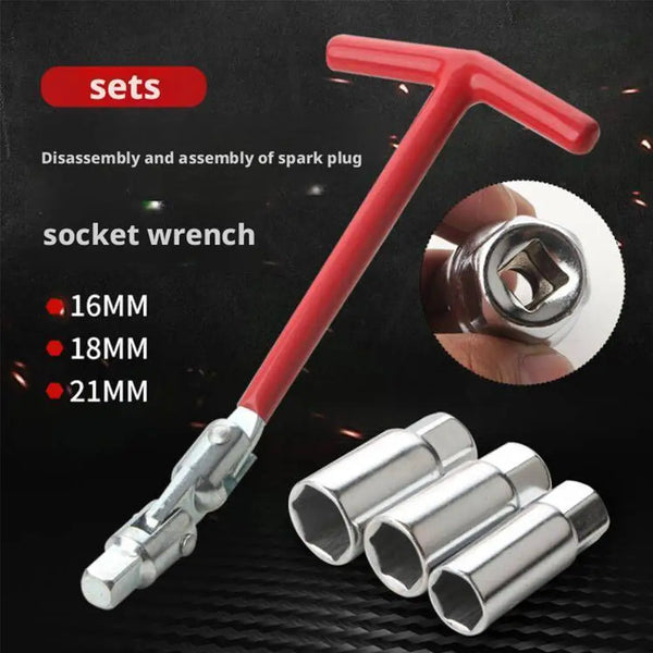 4Pcs/Set Car Motorcycle Repairing Tool Kit Spark Plug Removal Tool Socket Wrench Disassembly 16mm 18mm and 21mm