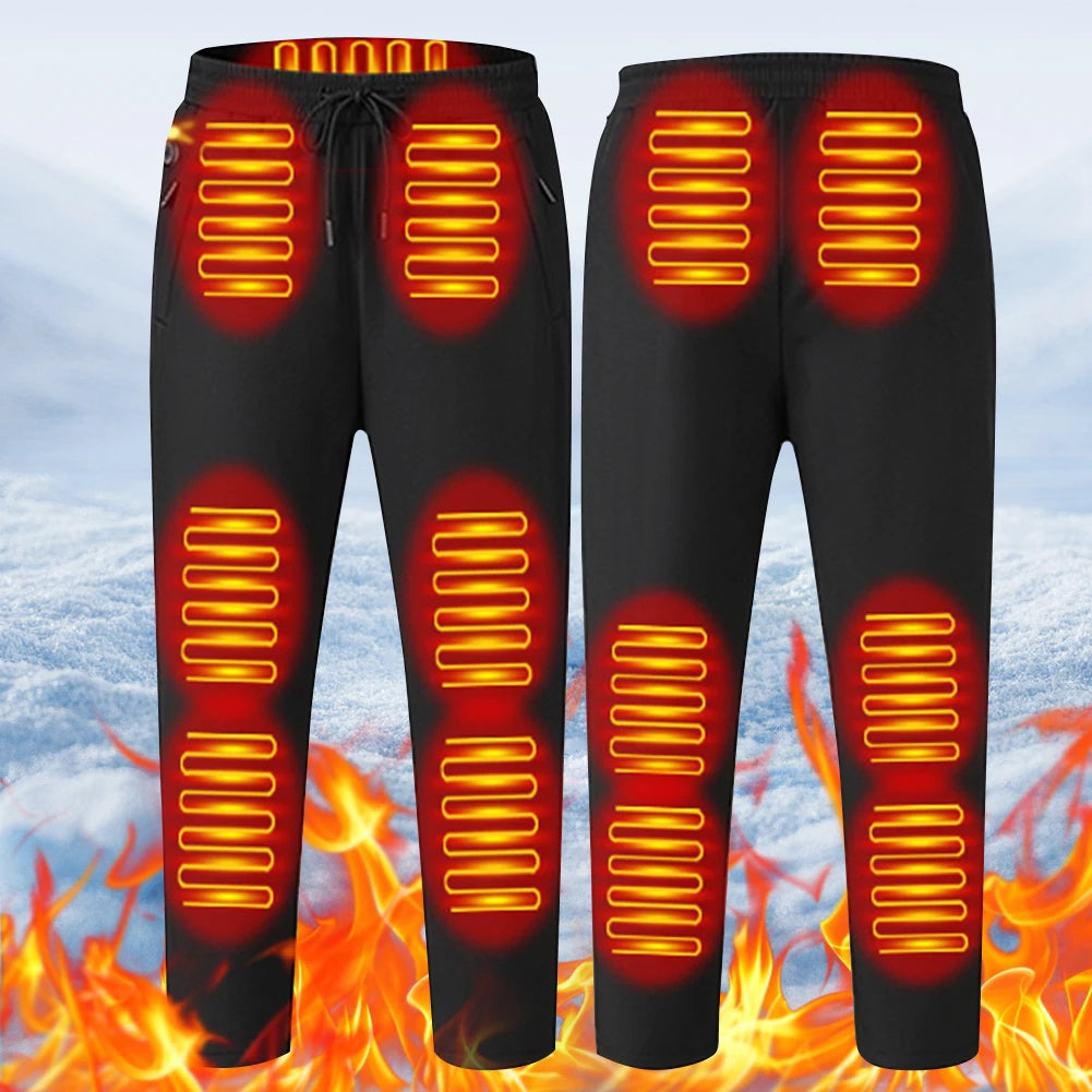 Thermal Pants 3 Temperature Mode Heated Pants for Men Women Elastic Waist USB 5V Heated Trousers