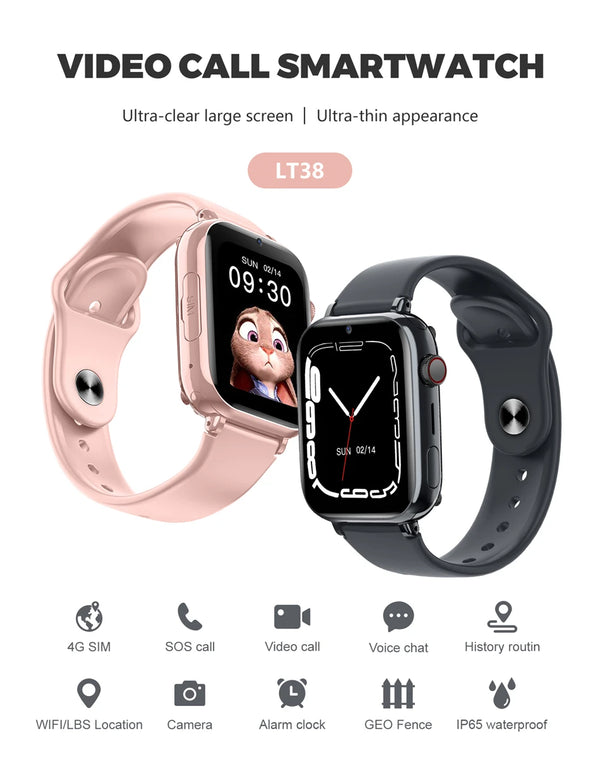 New 4G Smart Watch Kids Adult GPS WIFI Video Call SOS Waterproof Smart Watch Camera Monitor Tracker Location Phone Watch