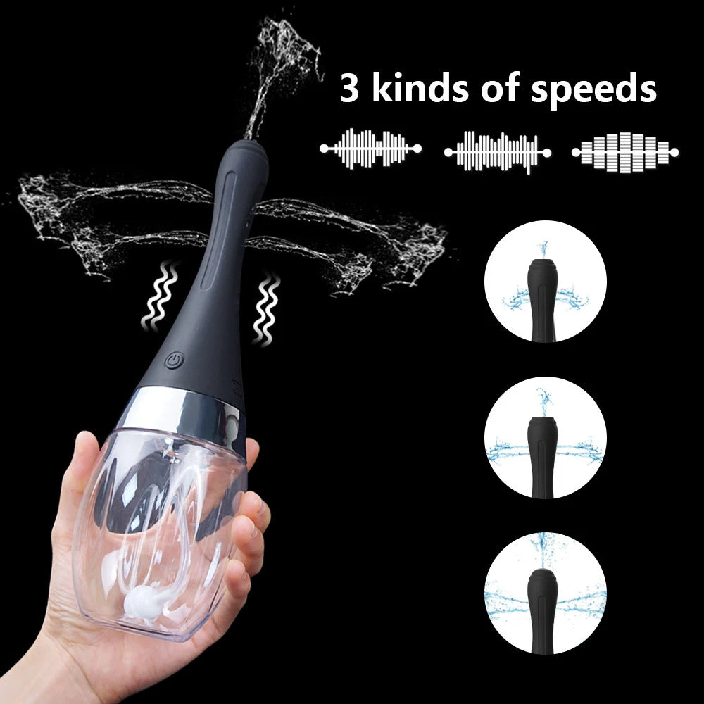 Automatic Electric Enema Cleaning Container Masturbator Anal Shower Vagina Cleaner Douche for Men Women Intimate Goods