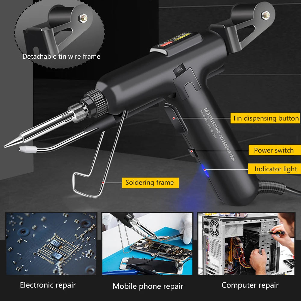 80-120W High-power Electric Soldering Iron Hand-Held Internal Heating Automatically Send Tin Gun Welding Repair Tools