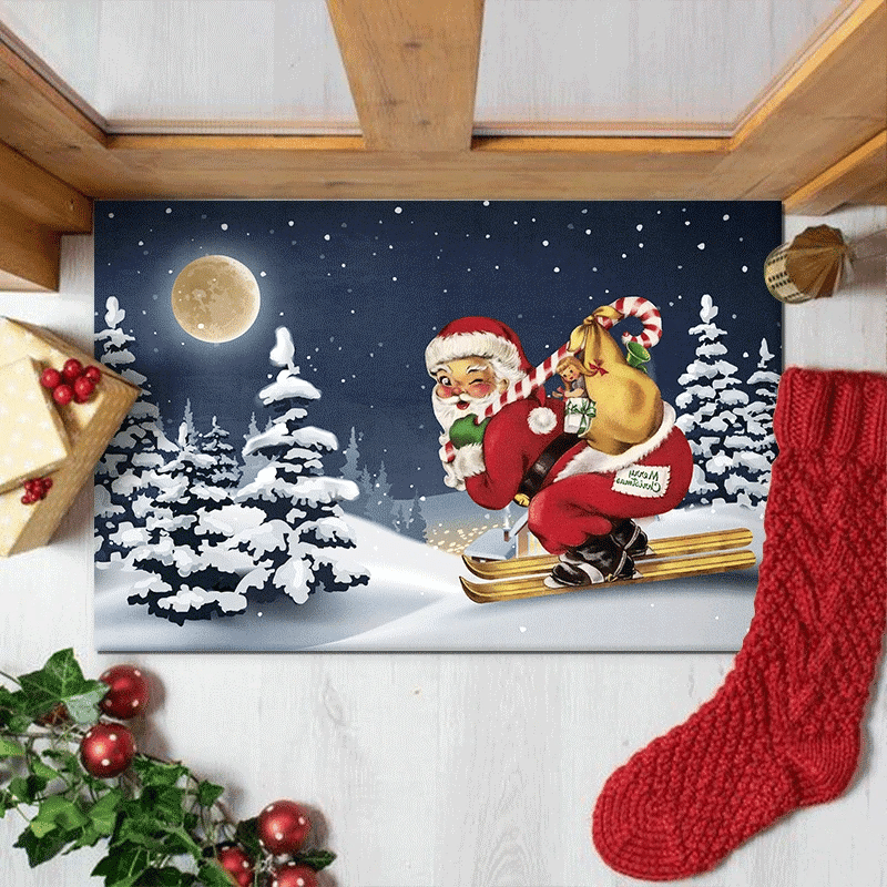 Christmas Decor Non-slip Doormat Carpet for Living Room Home Hallway Large Rug Balcony Mat Floor Mat Rugs of Sofa Table
