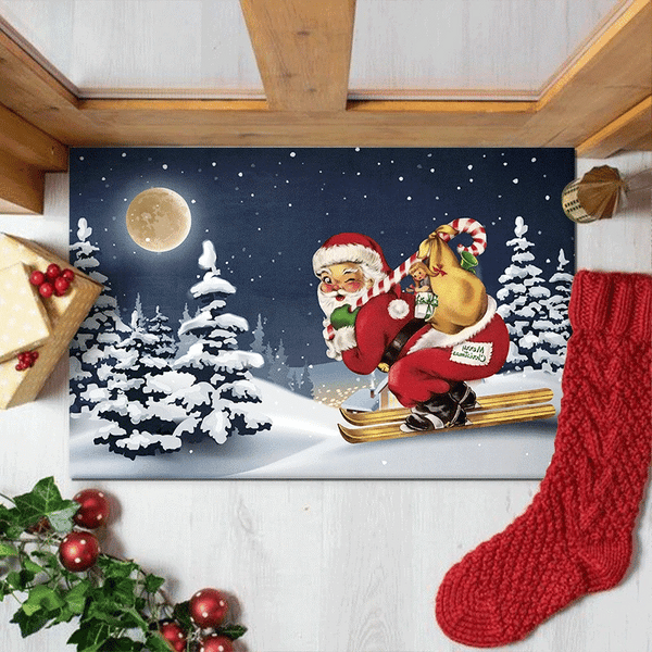 Christmas Decor Non-slip Doormat Carpet for Living Room Home Hallway Large Rug Balcony Mat Floor Mat Rugs of Sofa Table